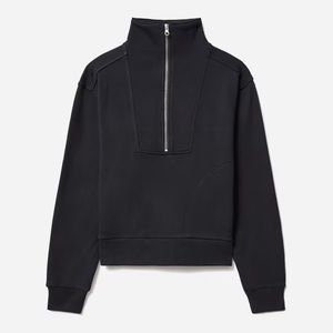 Everlane Women's Black Half-Zip Top
